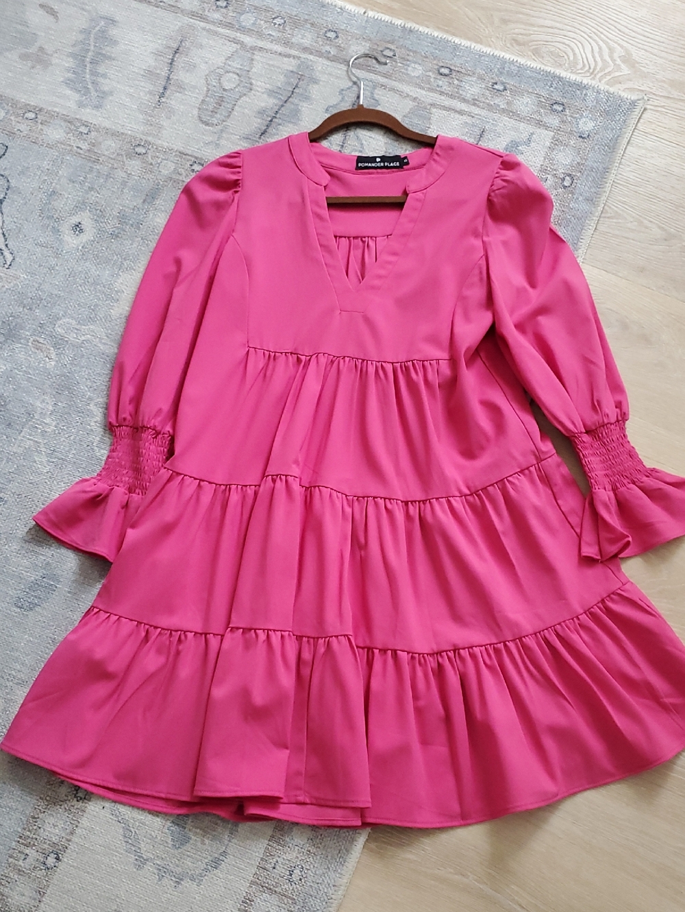 Tuckernuck Pomander Place Electric Pink Crepe Kenzo Dress szXS